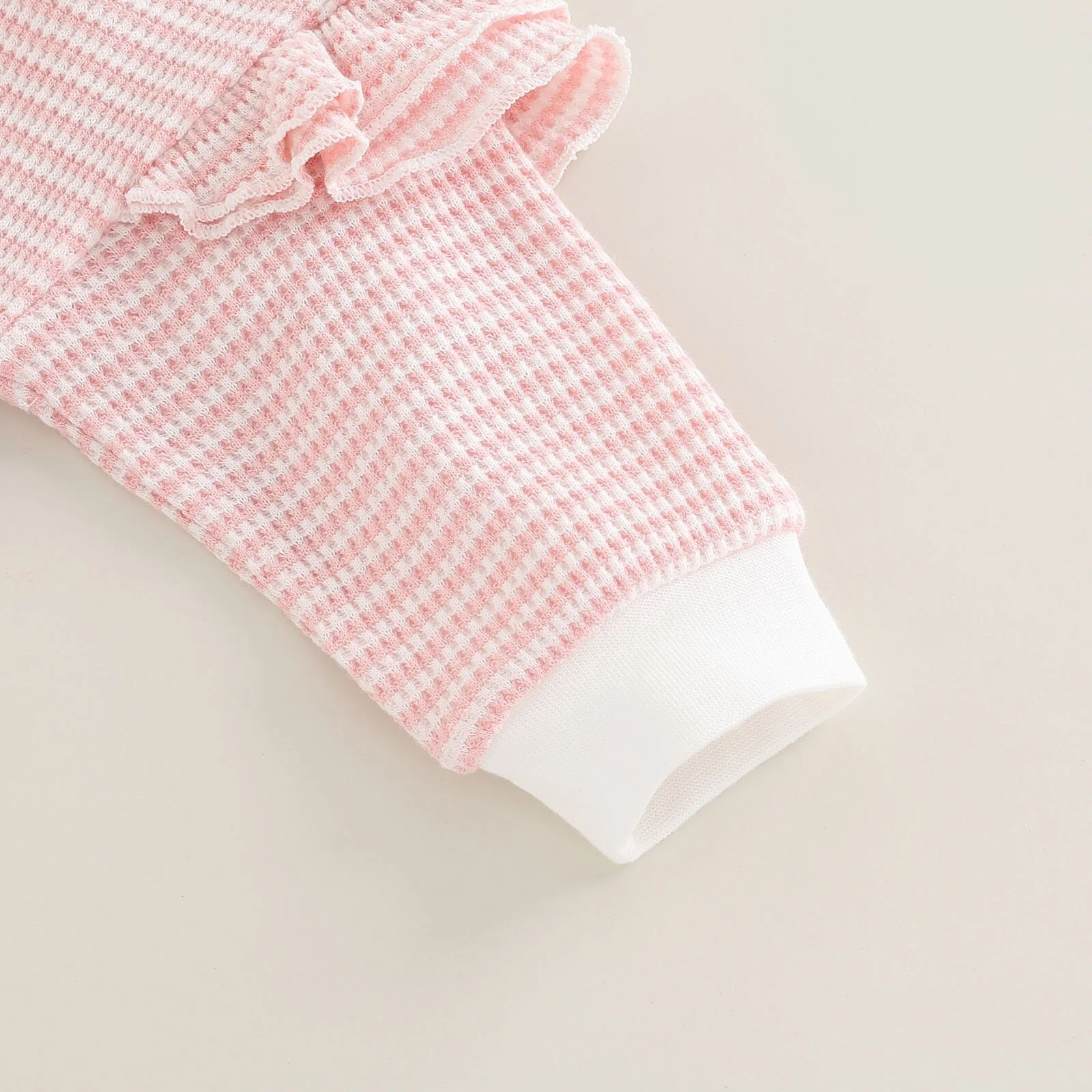 Striped Flutter Bodysuit & Matching Headband | Pink - Image 3