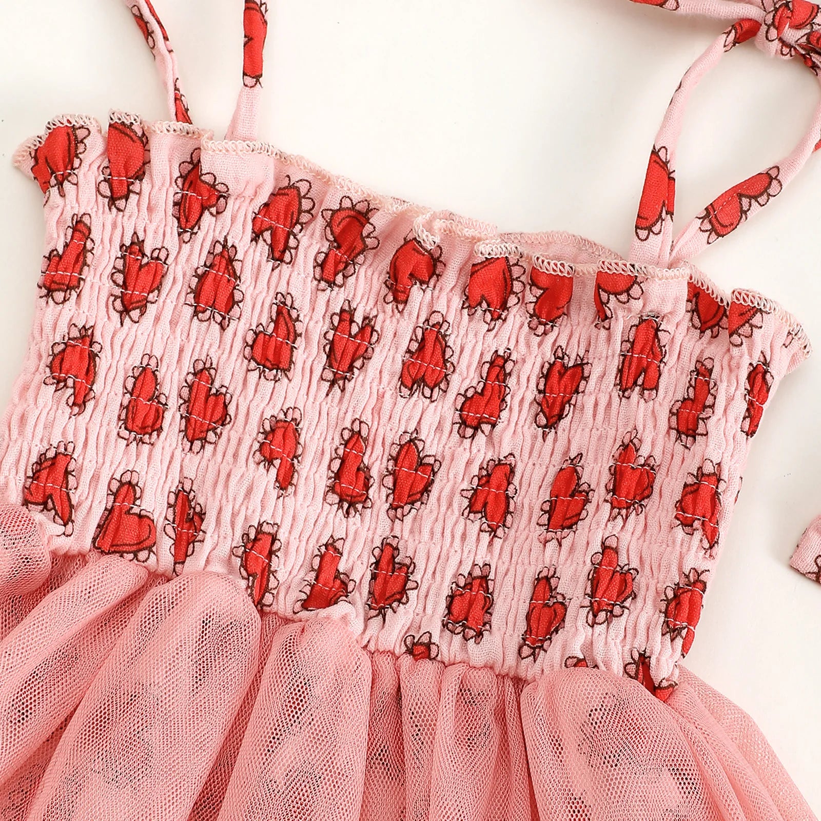 Pink Heart Romper Dress - Image 2