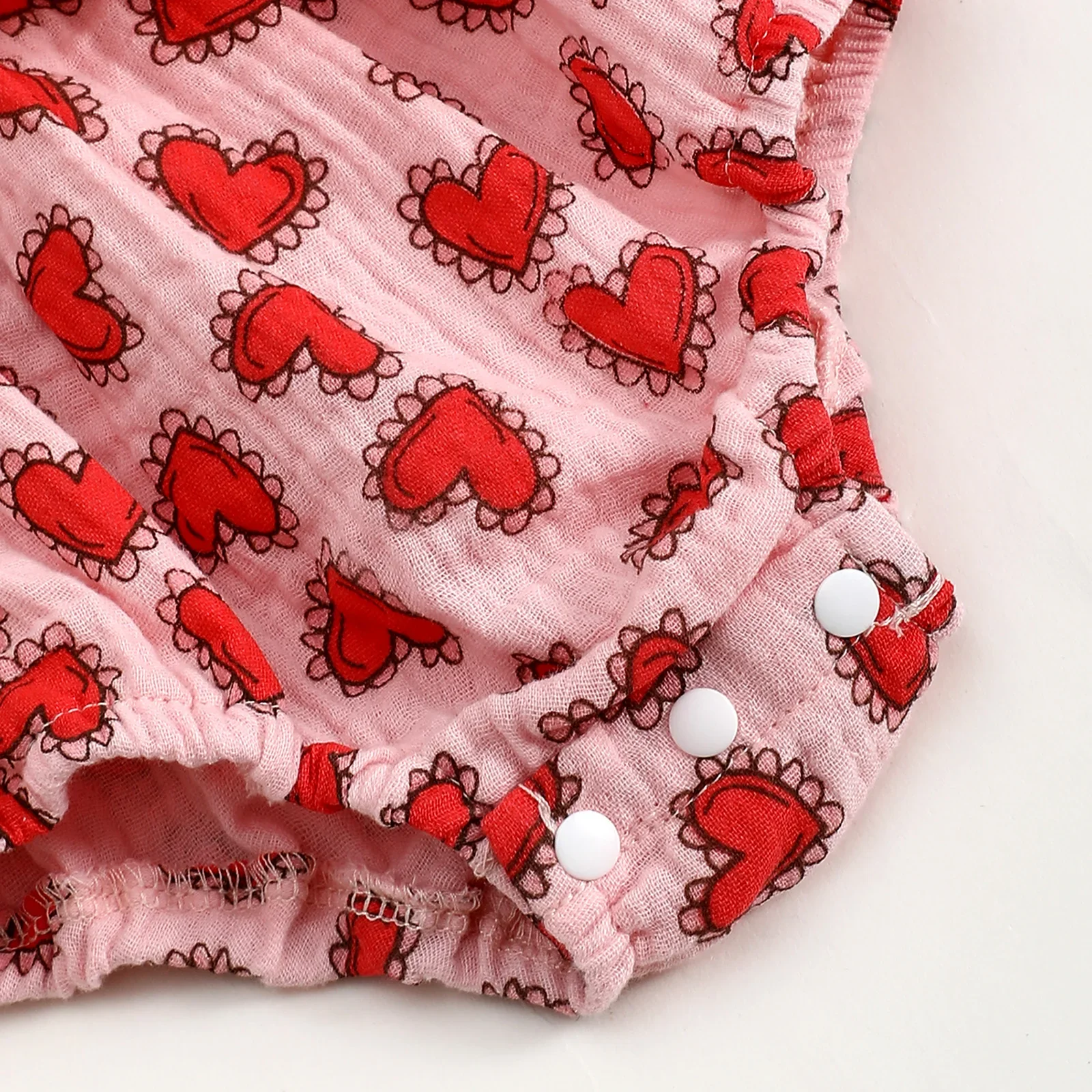 Pink Heart Romper Dress - Image 5