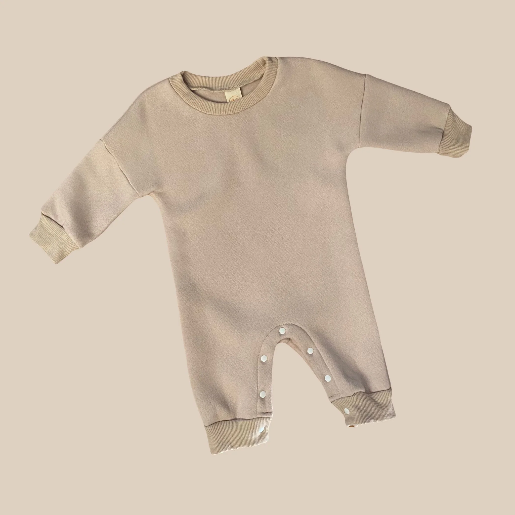 Chunky Fleece Romper | Latte *CLEARANCE* - Image 3