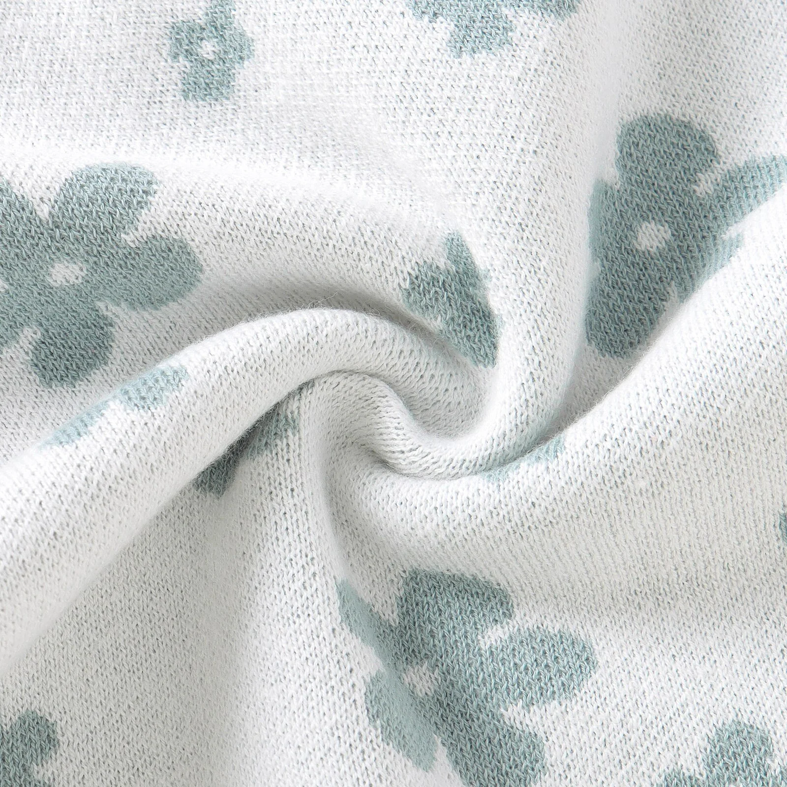 Floral Knit Romper | Blue - Image 5