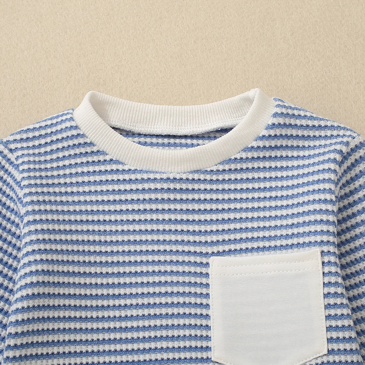 Waffle Stripe Pocket Set | Blue - Image 3