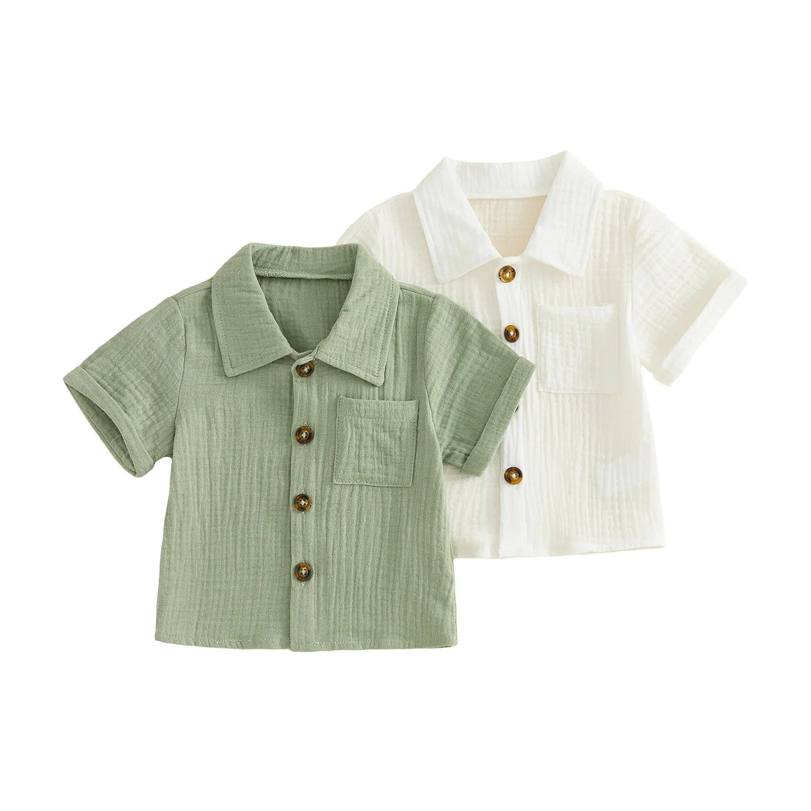 Johnny Button Up Shirt 2 pack | Sage & Cream