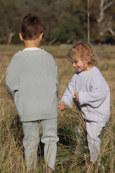 All Fenix - Mini Rib Knit Pants | White marle - Image 3
