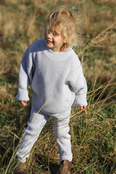 All Fenix - Mini Rib Knit Pants | White marle - Image 4