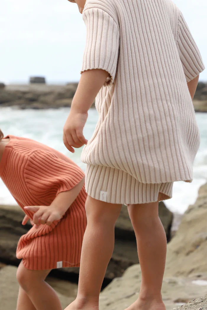 All Fenix - Mini Rib Knit Shorts | Shell - Image 5