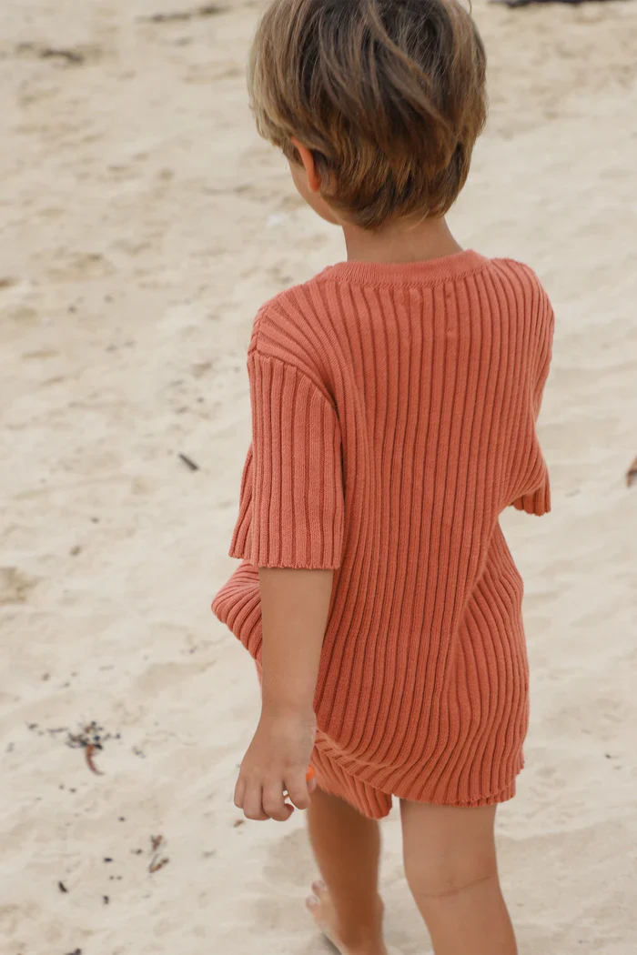 All Fenix - Mini Rib Knit Tee | Ginger - Image 3