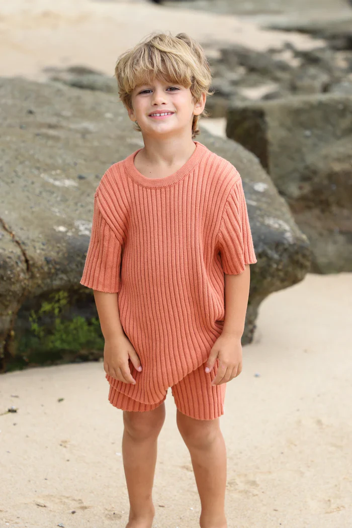 All Fenix - Mini Rib Knit Tee | Ginger - Image 4