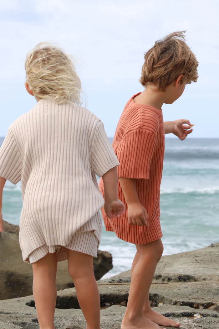 All Fenix - Mini Rib Knit Tee | Shell - Image 2