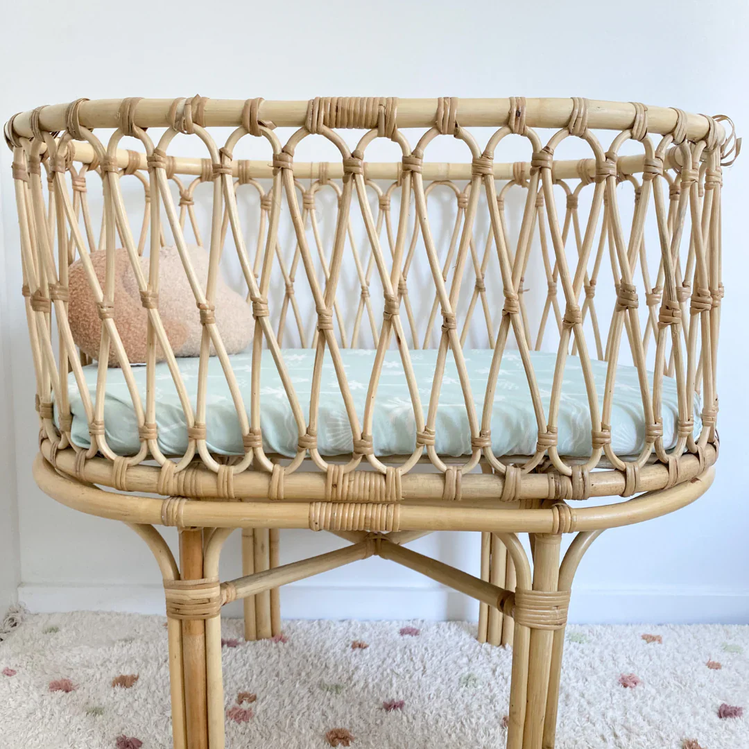 Anchor & Arrow - Bassinet sheet / Change Table Cover | Sage Palm - Image 2