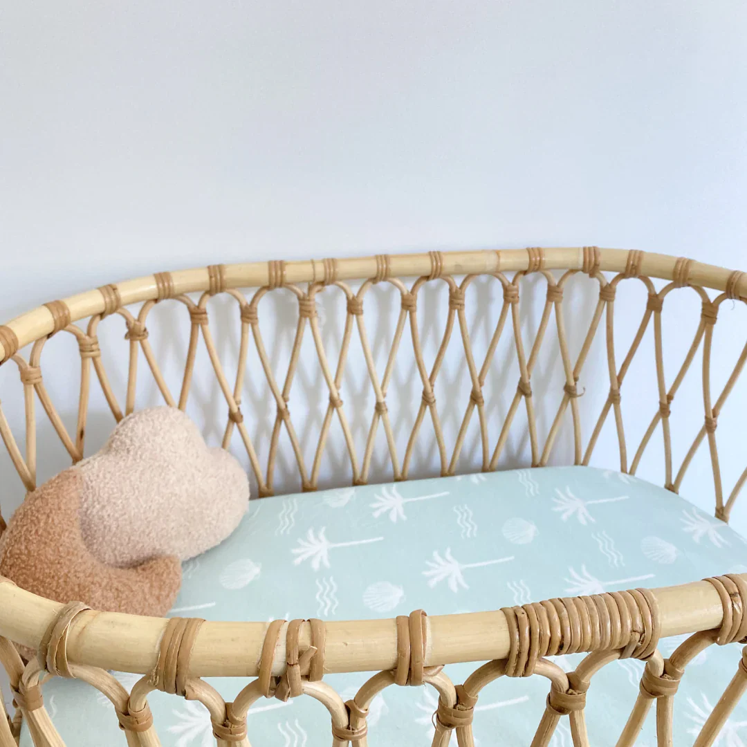 Anchor & Arrow - Bassinet sheet / Change Table Cover | Sage Palm - Image 3