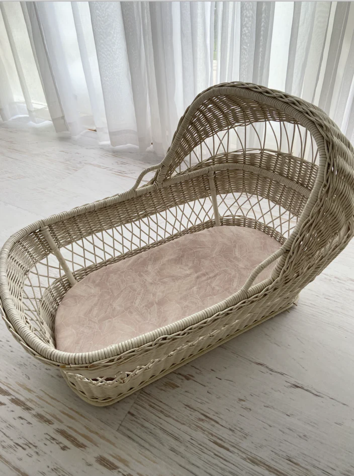 Anchor & Arrow - Bassinet sheet / Change Table Cover | Pink Palm - Image 3
