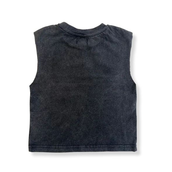 August & Tom - Staple Logo Singlet | Washed Black - Image 2