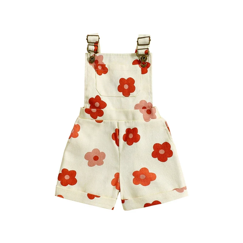Kayla Floral Overalls | Beige