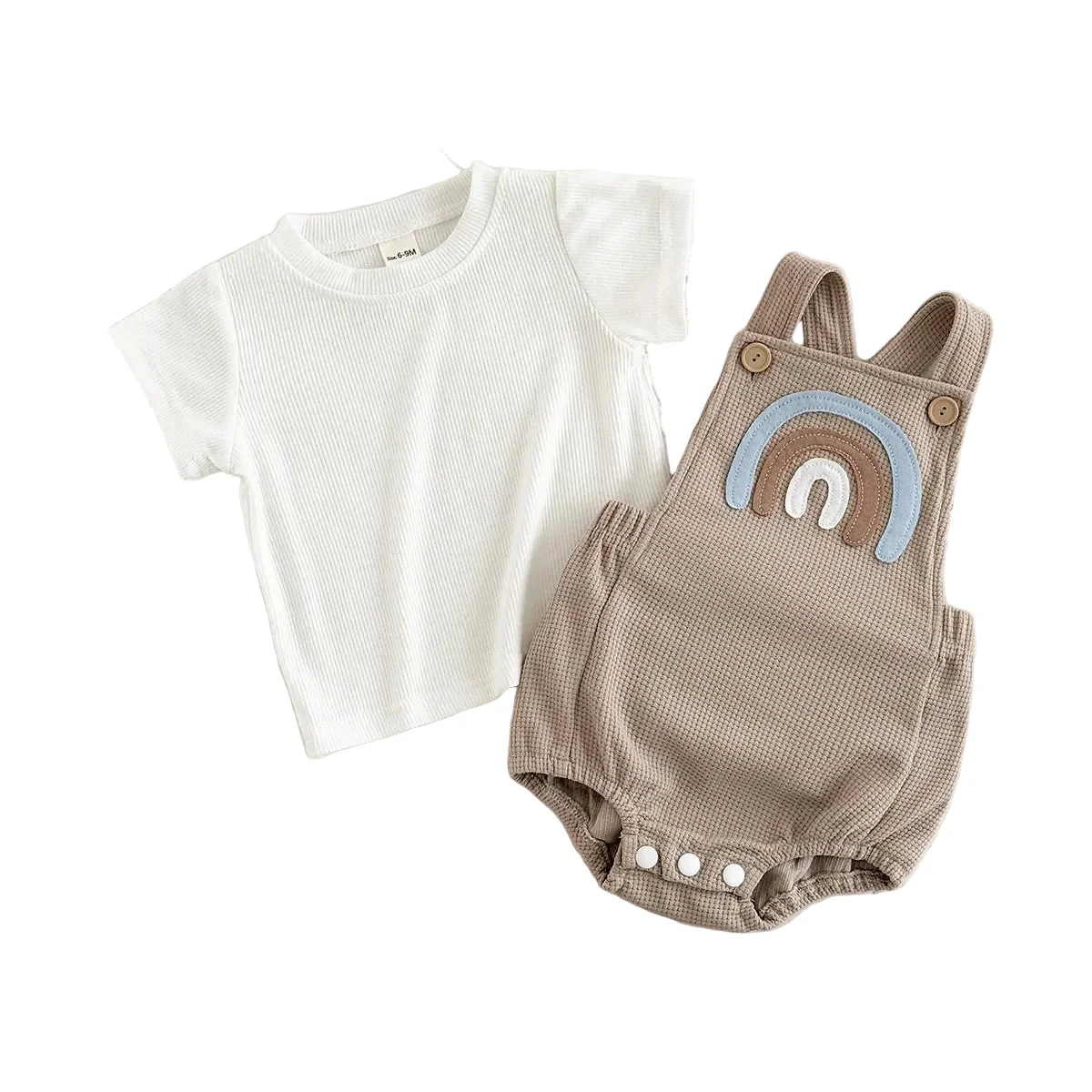 Rainbow Romper & Tee Set - Image 3