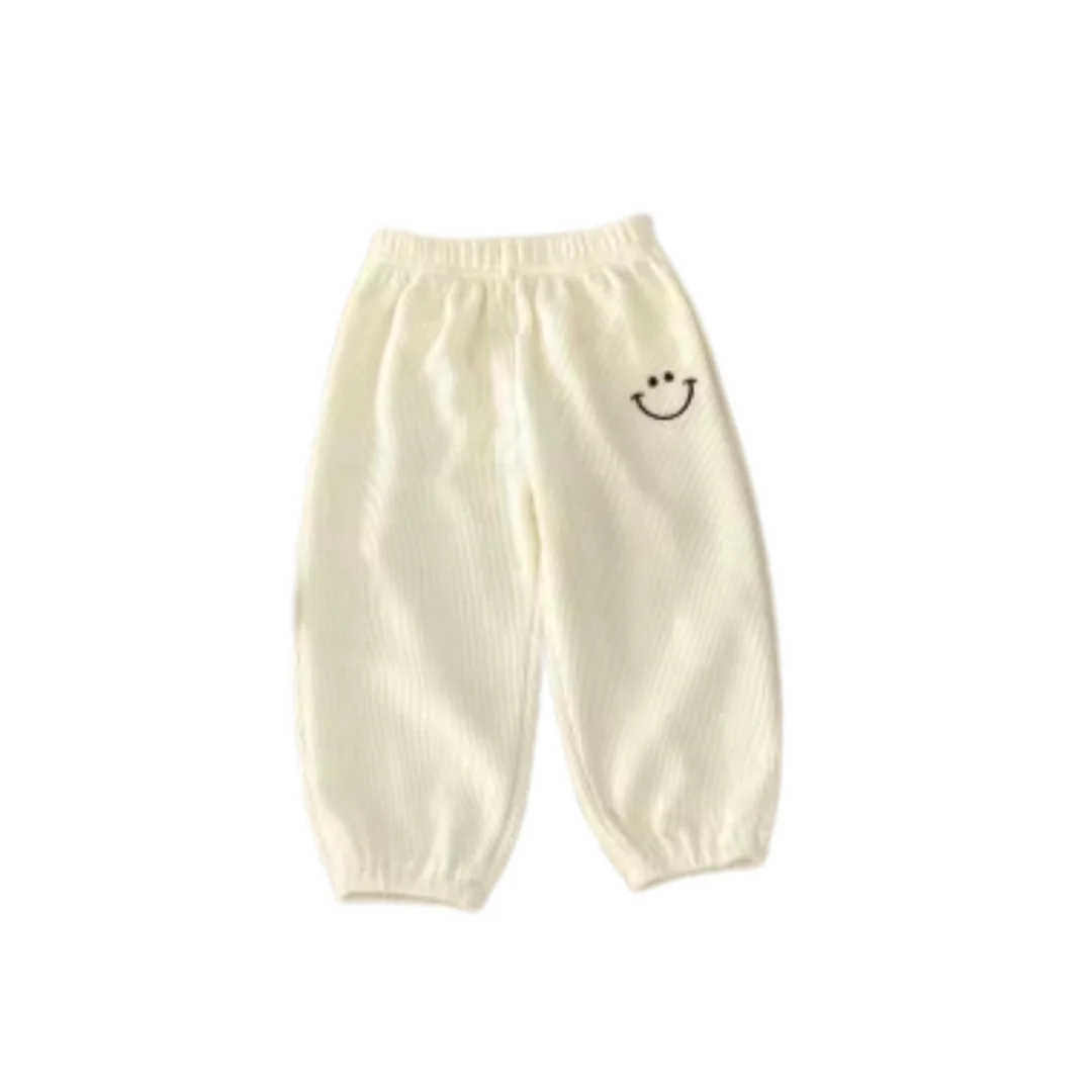 Happy Waffle Trackies | Cream