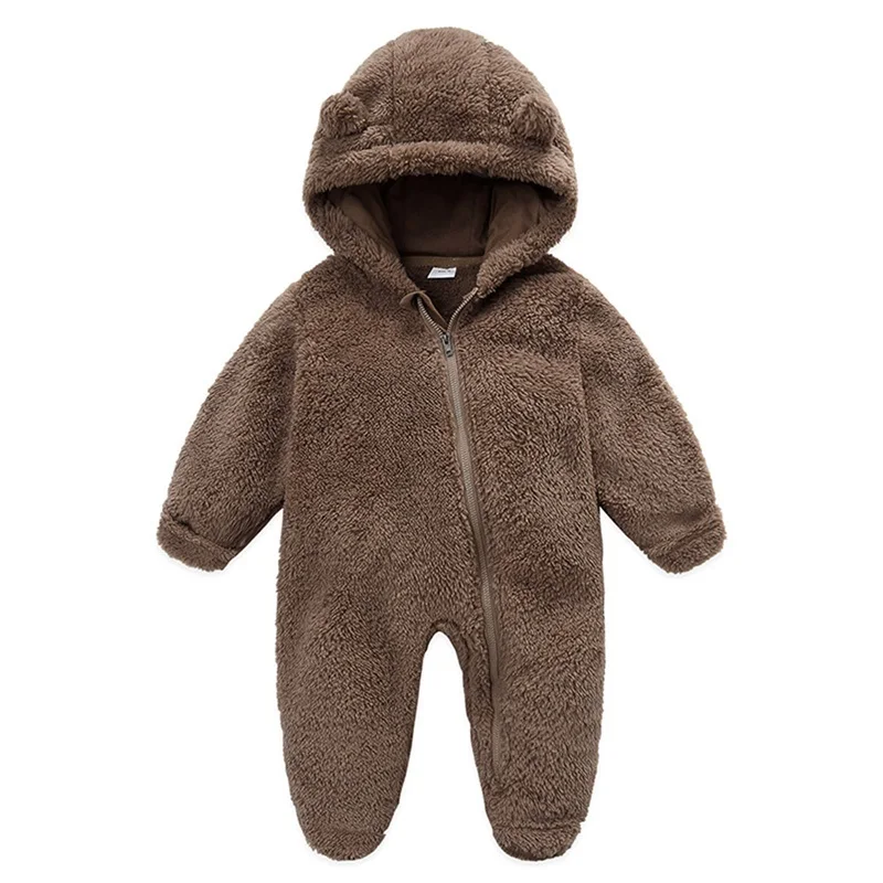 Fluffy Plush Teddy Onesie | Brown