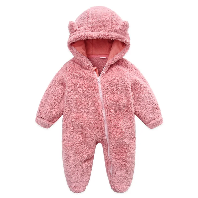 Fluffy Plush Teddy Onesie | Pink