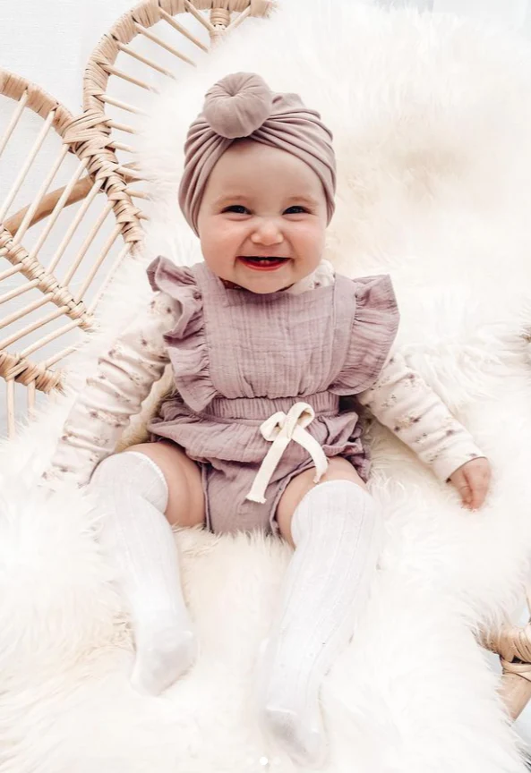 Bow Ruffle Romper | Lilac - Image 2