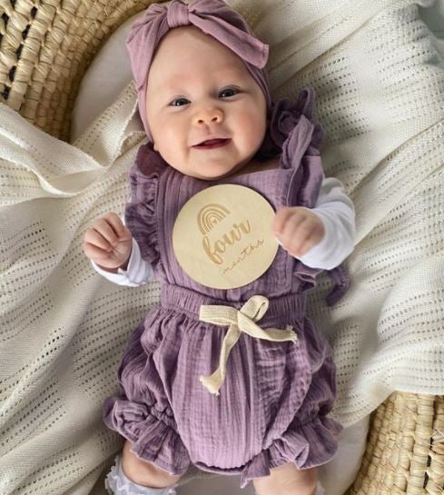 Bow Ruffle Romper | Lilac - Image 4