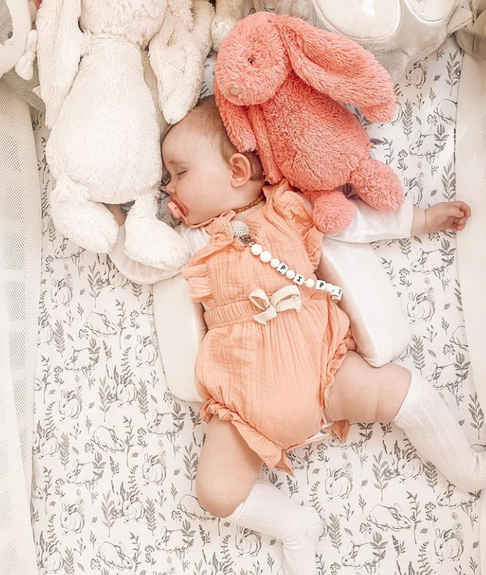 Bow Ruffle Romper | Peach - Image 3