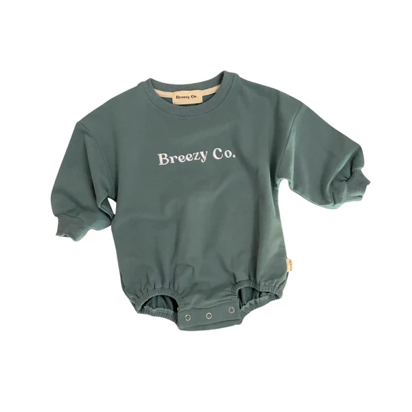 Breezy Co. - Logo Bubble Romper | Eucalyptus