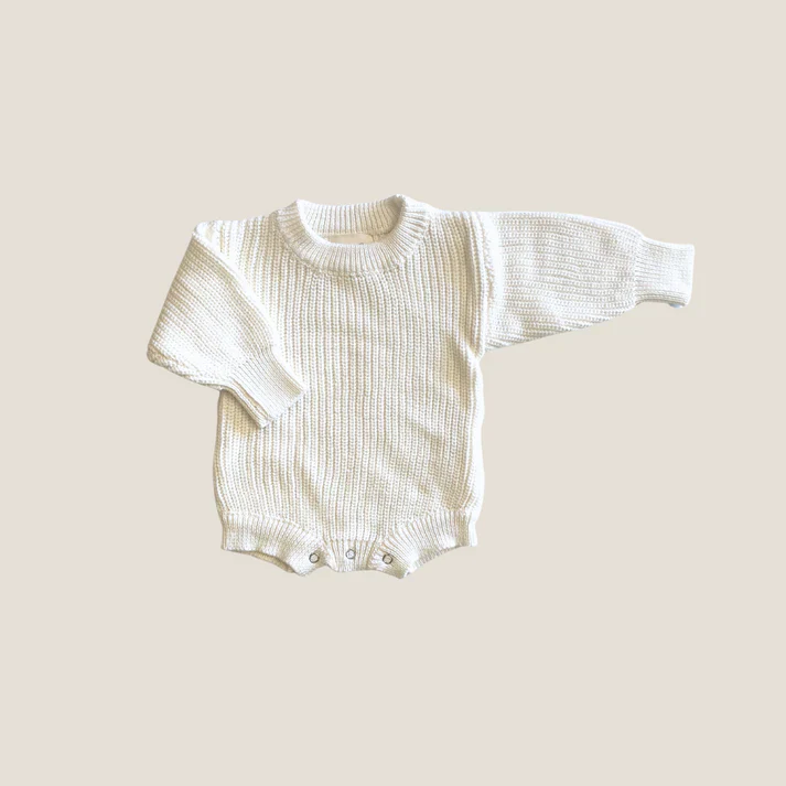 Breezy Co. - Knit Romper | Milk - Image 2