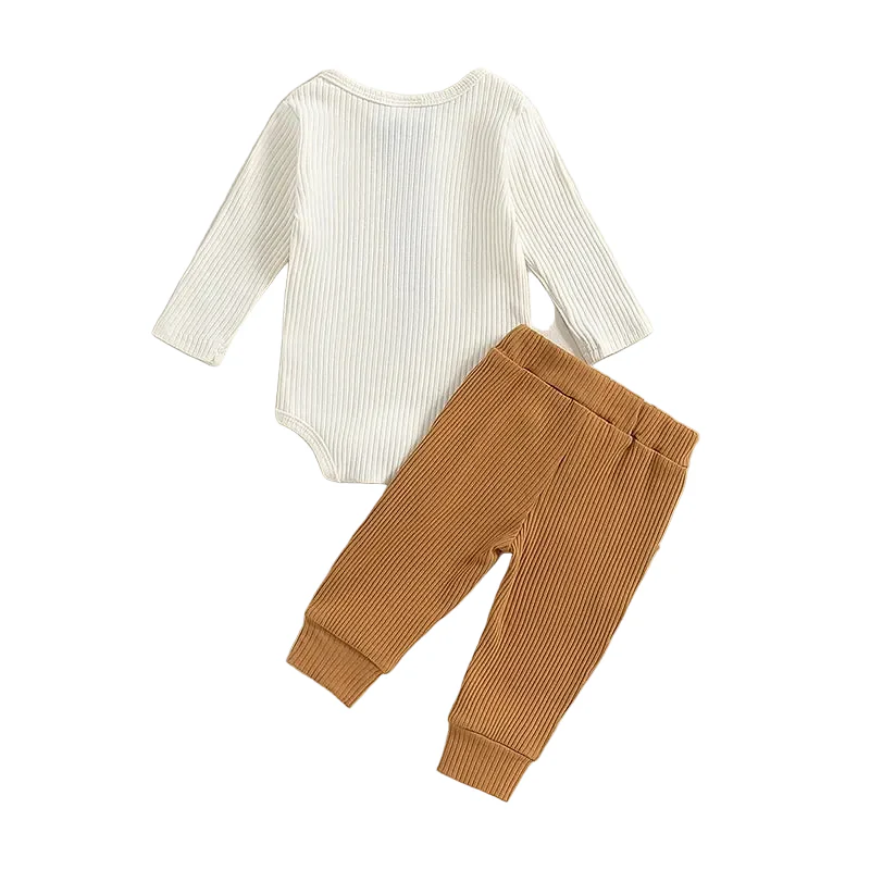 Wesley Ribbed Set | Brown - Image 2