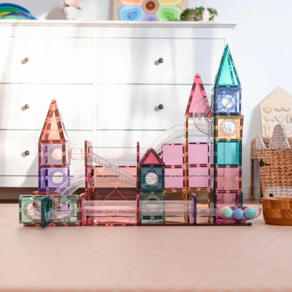 Connetix Tiles - 106 Piece Pastel Ball Run Pack - Image 4