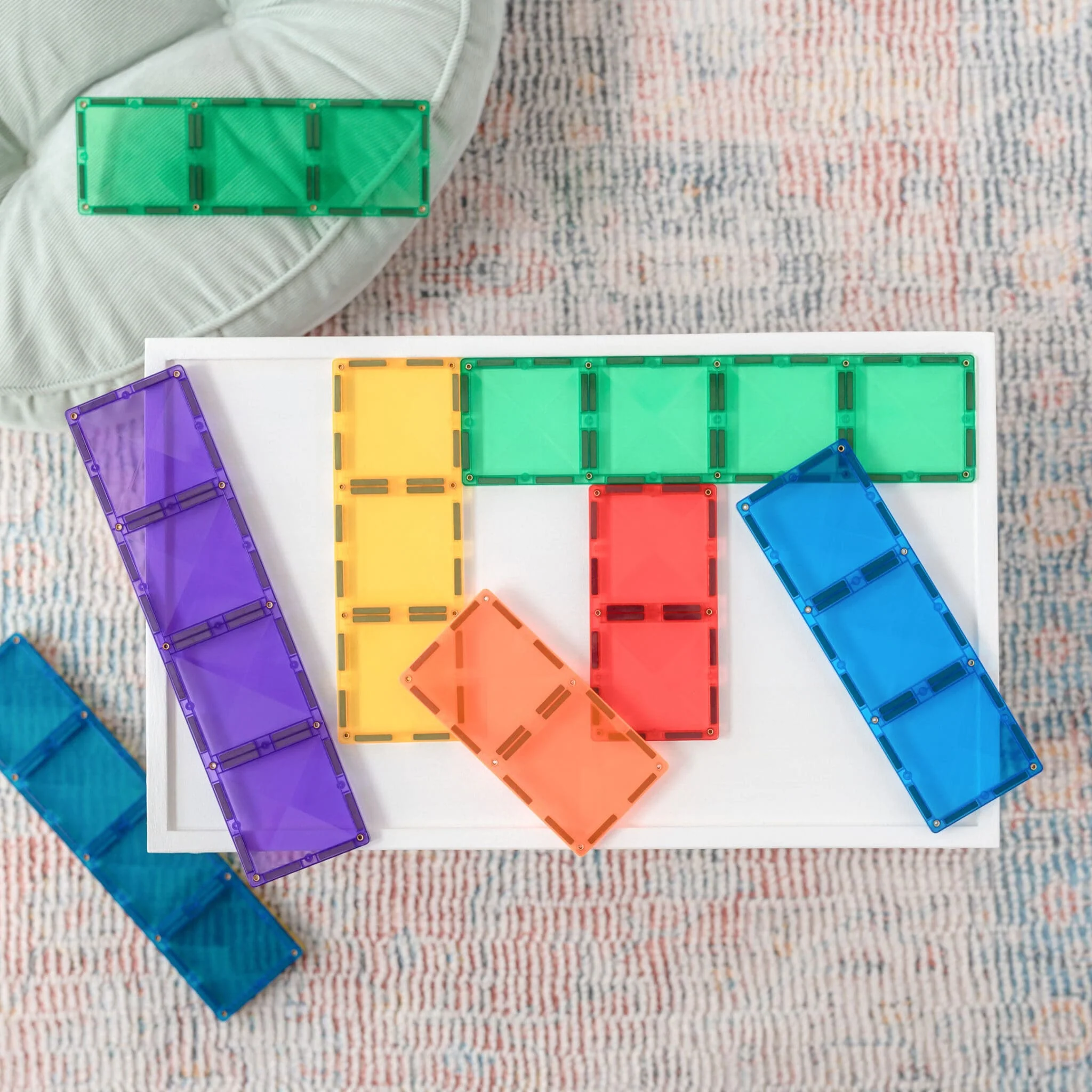 Connetix Tiles - 18 Piece Rainbow Rectangle Pack - Image 3
