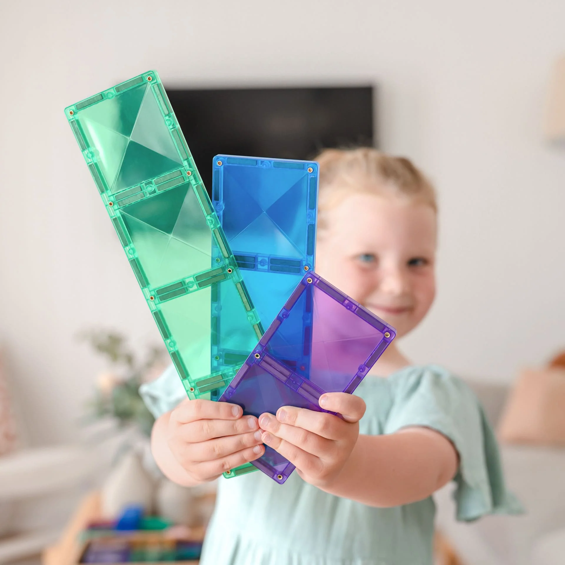 Connetix Tiles - 18 Piece Rainbow Rectangle Pack - Image 4