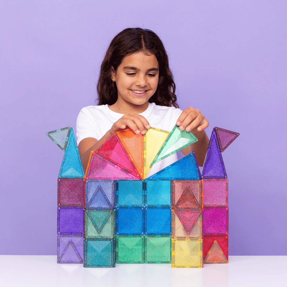 Connetix Tiles - 48 Piece Glitter Castle Pack - Image 5