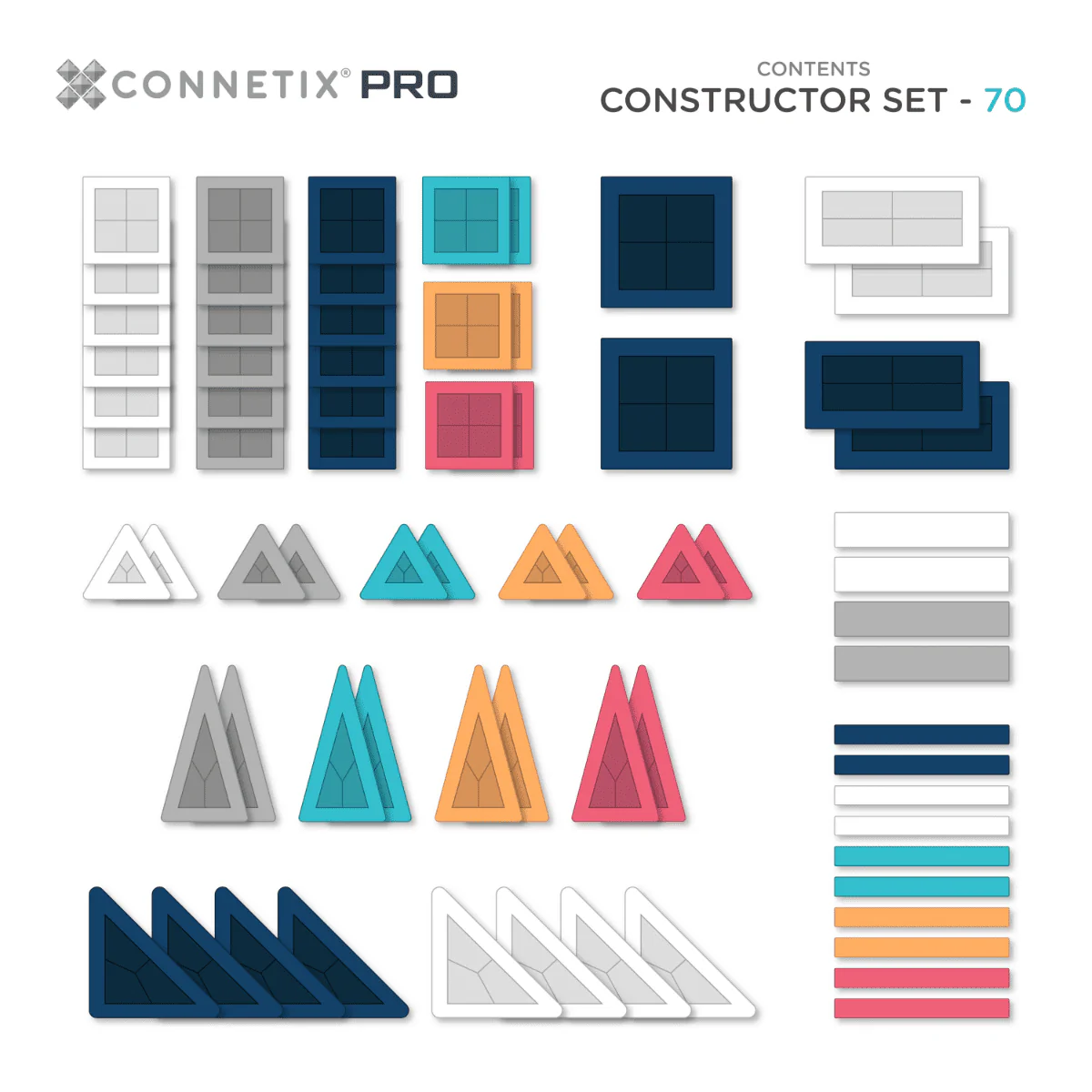 Connetix Tiles - 70 Piece PRO Constructor Set - Image 8