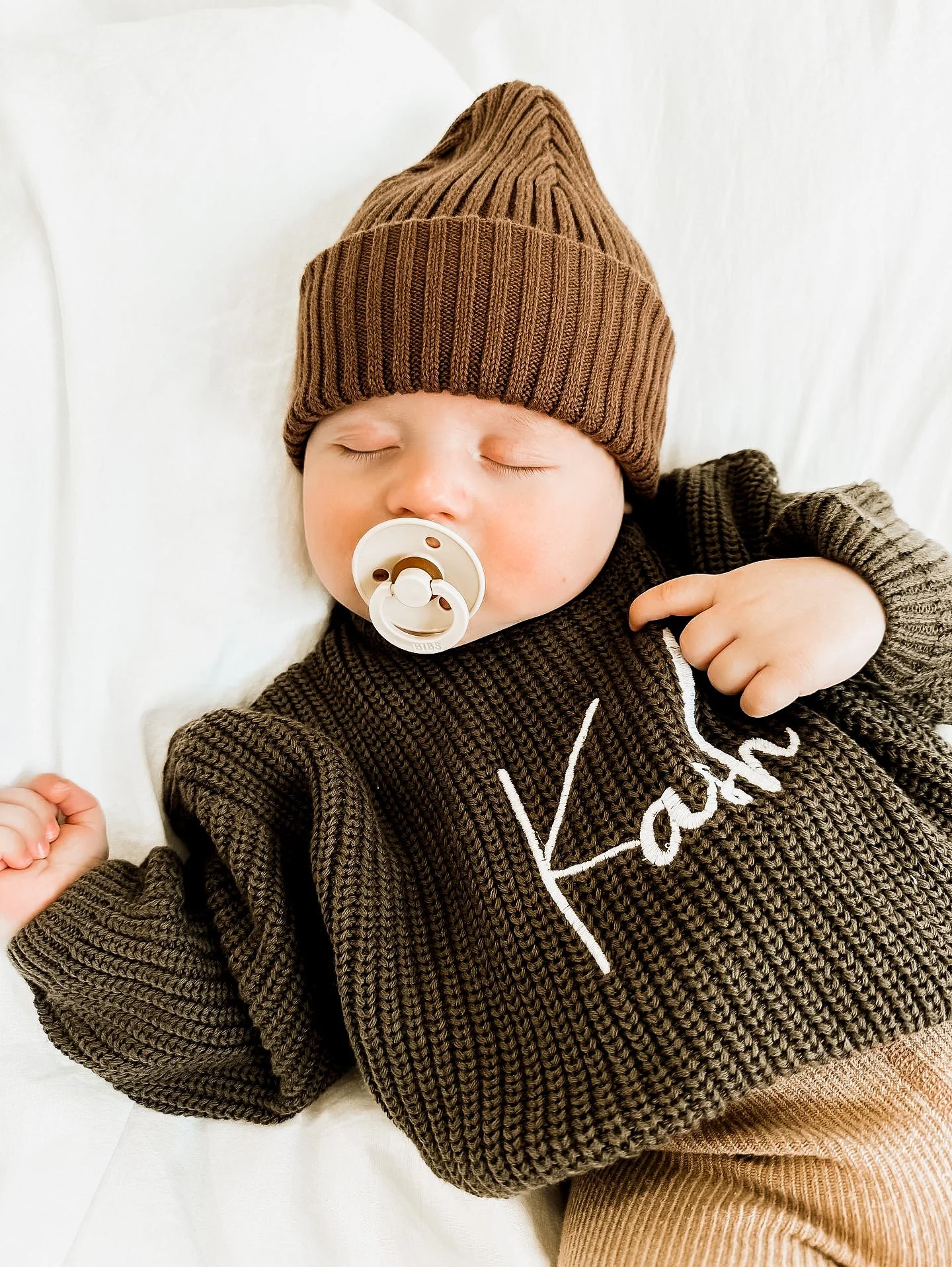 Little Zemi - Personalised Knit Jumper | Army Green - Image 5
