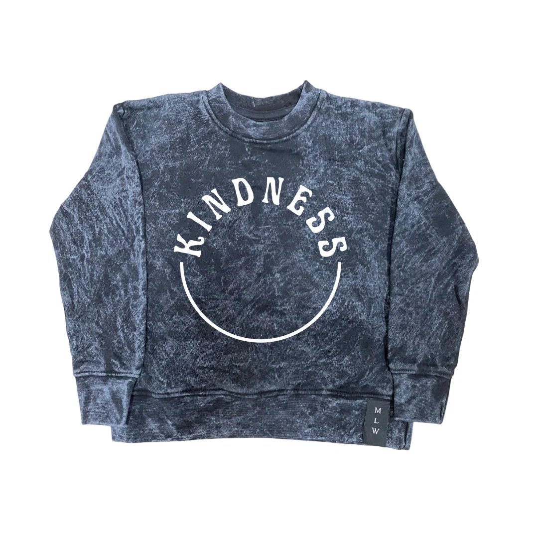 MLW By Design - Kindness Stonewash Crew | Sand or Black - Image 3