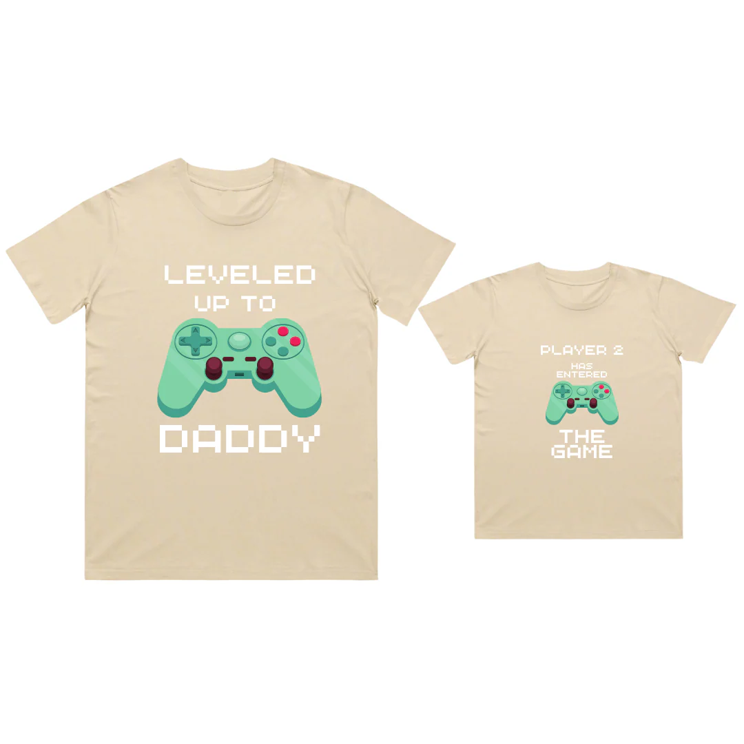 MLW By Design - Matching Video Game Dad & Kid Tees | Various Colours - Image 3