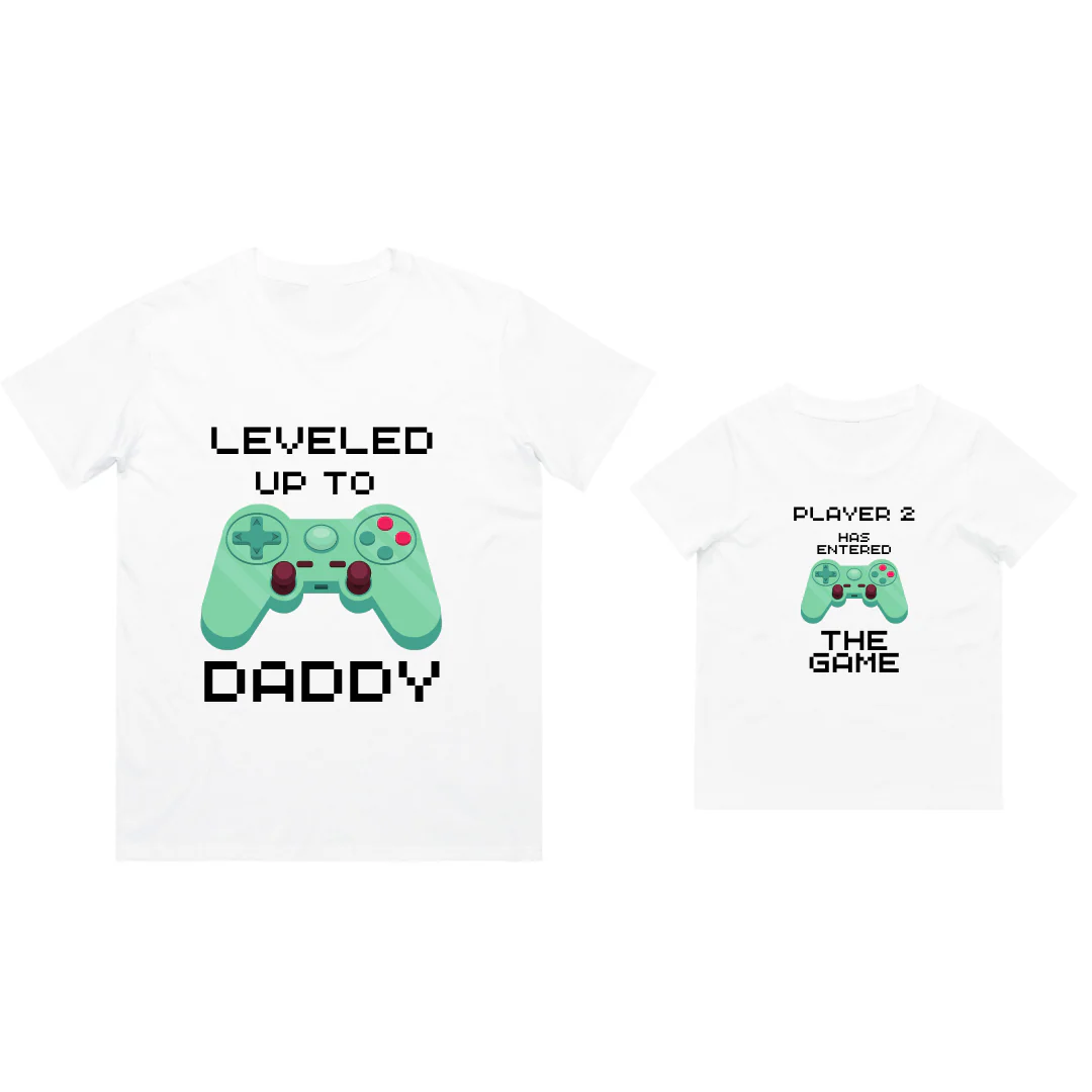 MLW By Design - Matching Video Game Dad & Kid Tees | Various Colours - Image 4