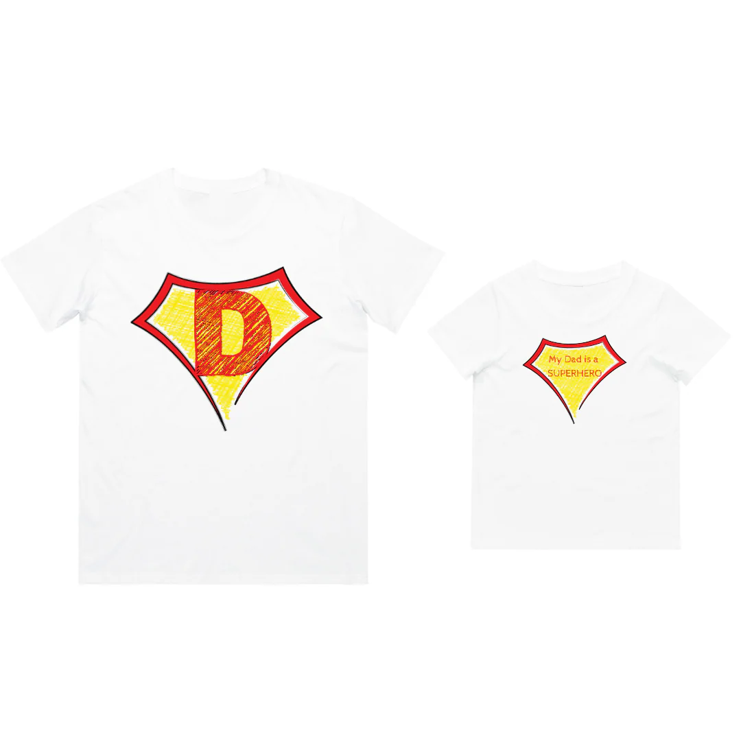 MLW By Design - Matching SUPERDAD Dad Tee and Kid Tee | Various Colours - Image 3