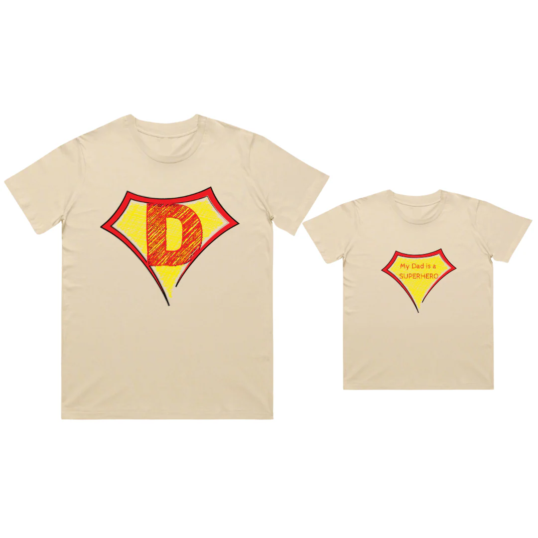 MLW By Design - Matching SUPERDAD Dad Tee and Kid Tee | Various Colours - Image 4