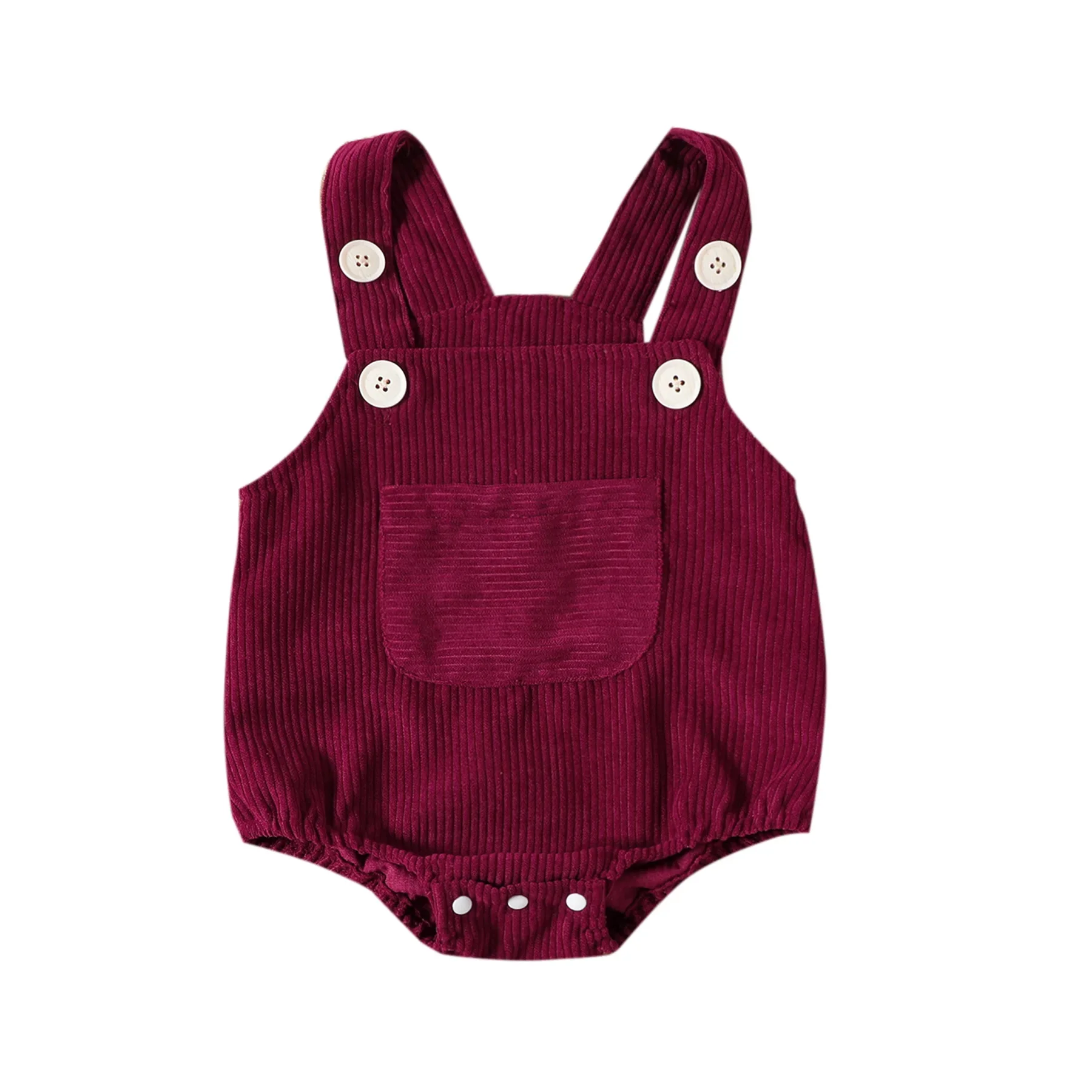 Corduroy Pocket Romper | 3 Colours - Image 2