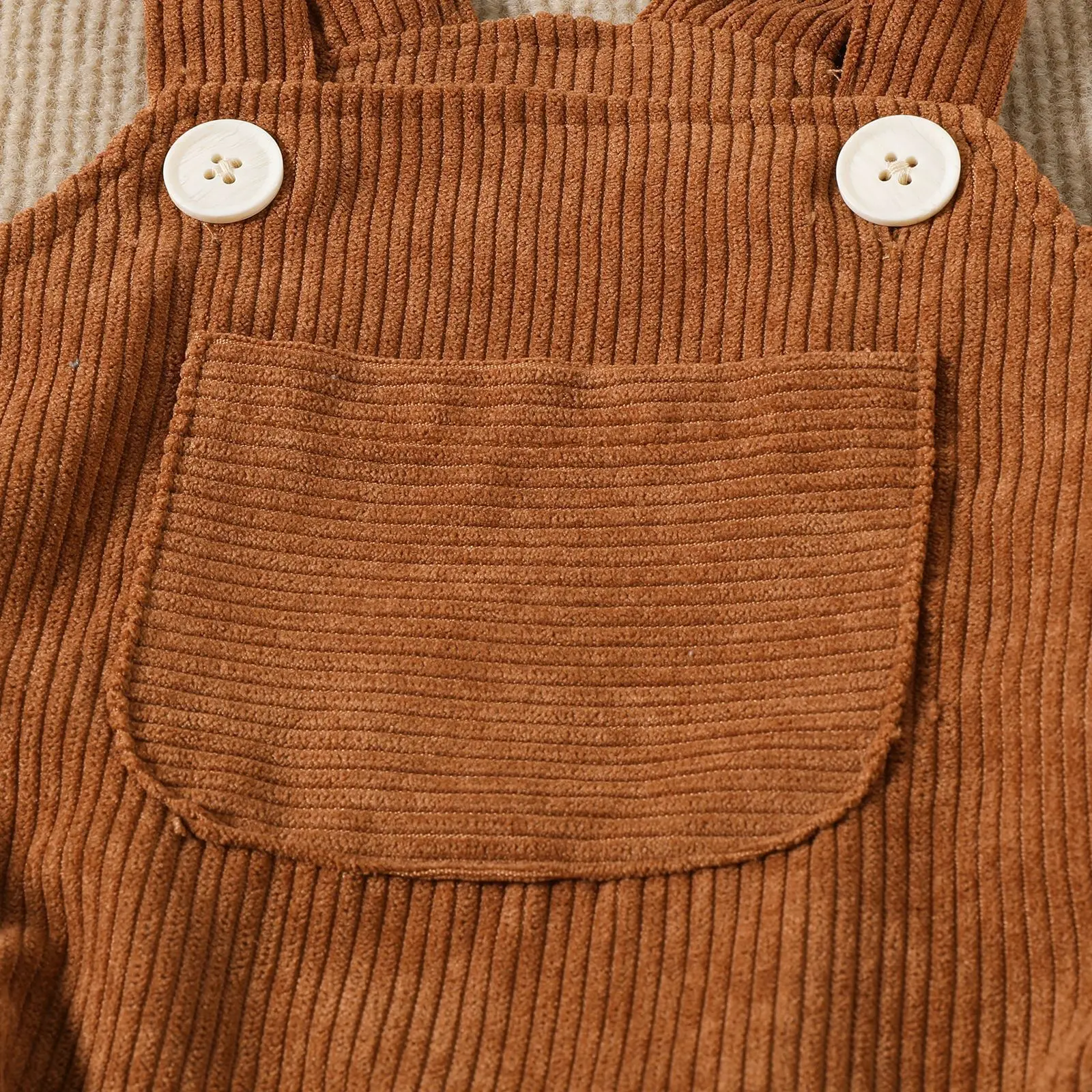 Corduroy Pocket Romper | 3 Colours - Image 3