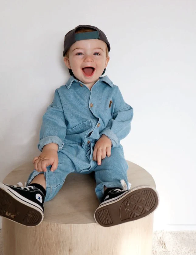 Denim Teddy Romper | 2 Colours - Image 2