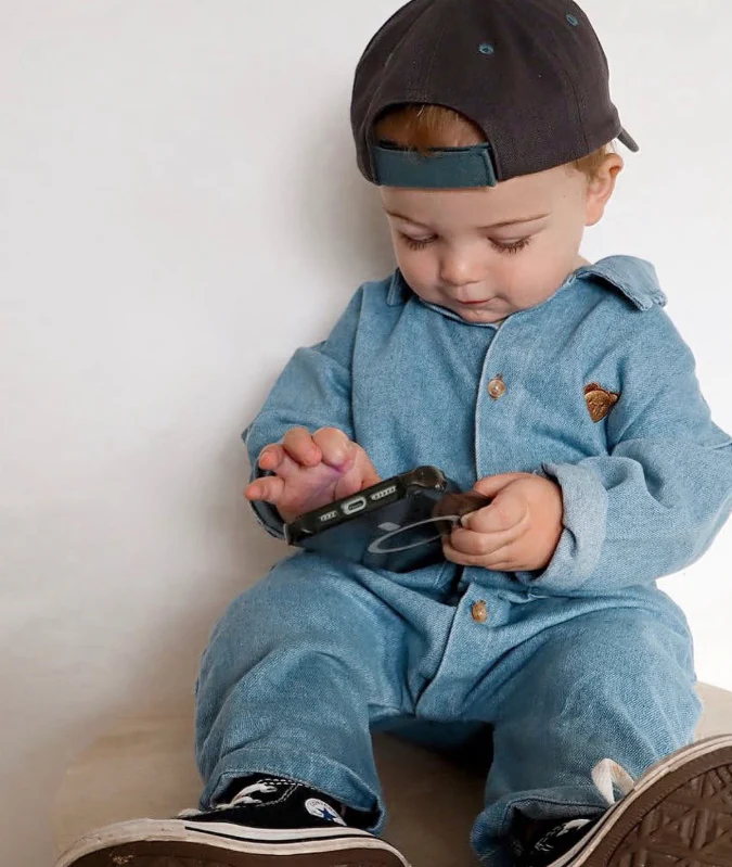 Denim Teddy Romper | 2 Colours - Image 5
