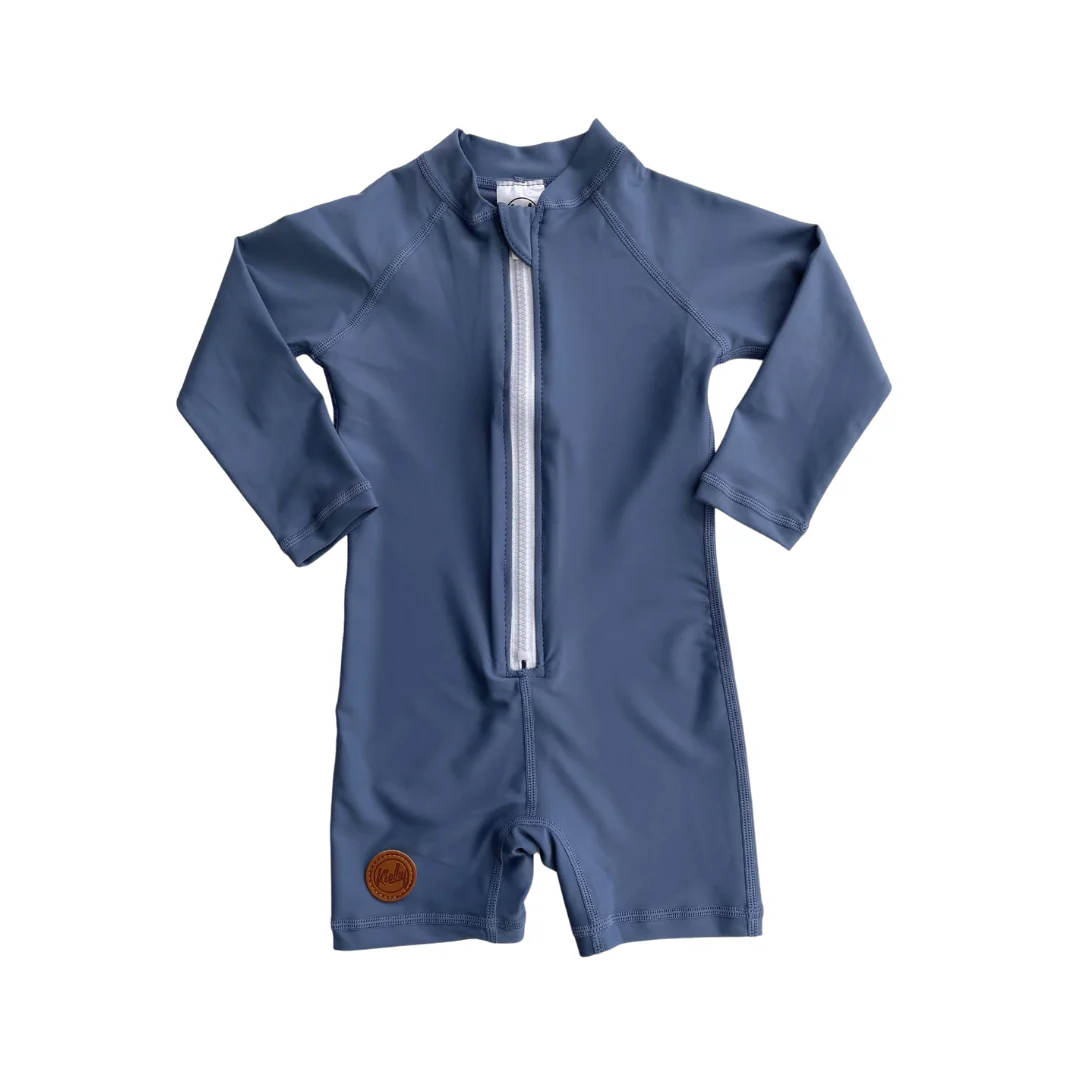 Kicky Swim - One Piece Rashguard Suit | Hamptons Blue