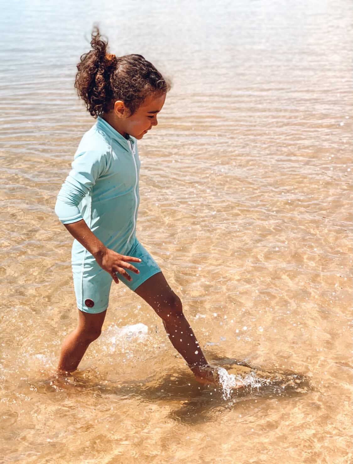 Kicky Swim - One Piece Rashguard Suit | Sea Foam - Image 4