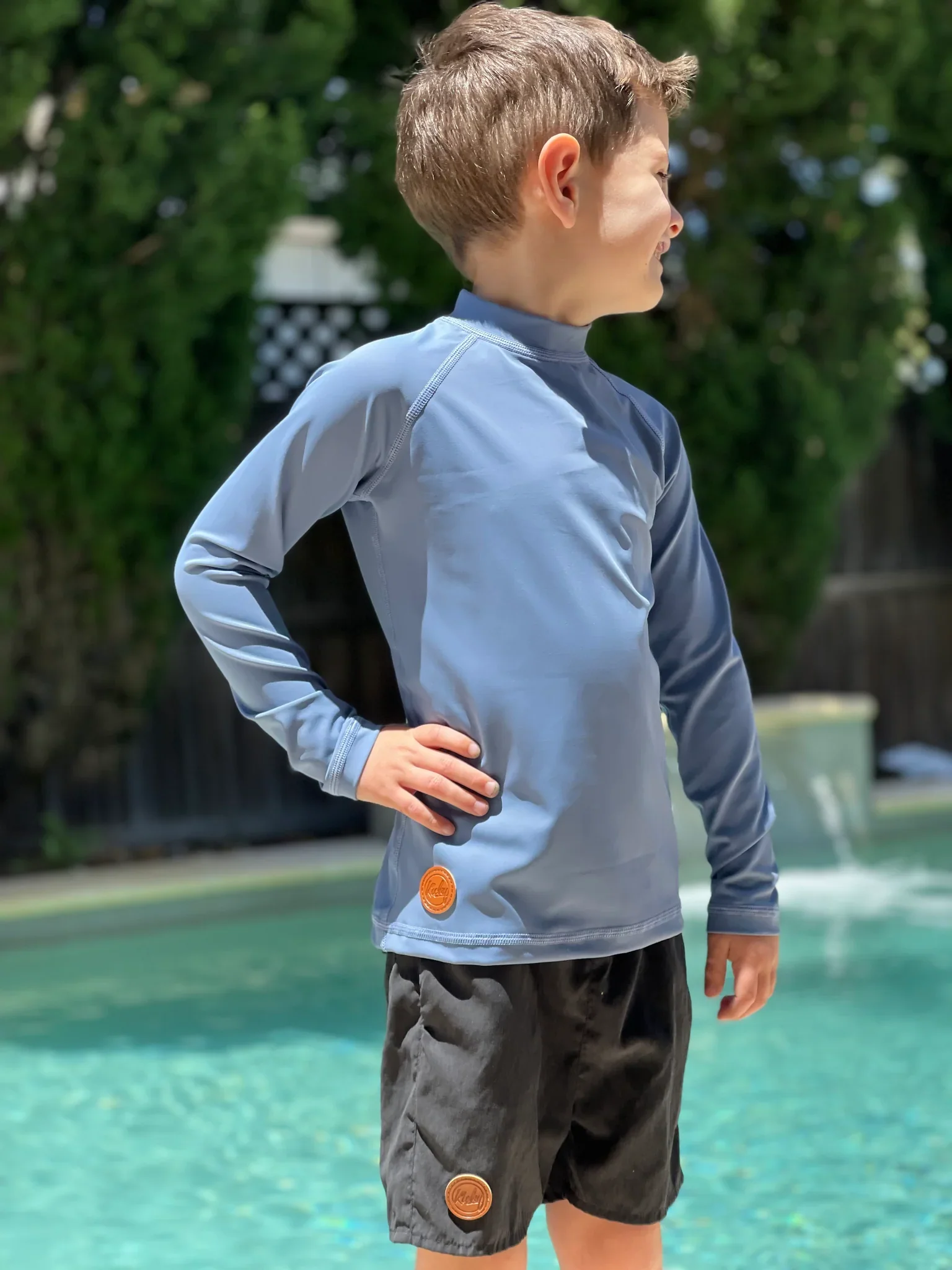 Kicky Swim - Rashguard Top | Hamptons Blue - Image 2
