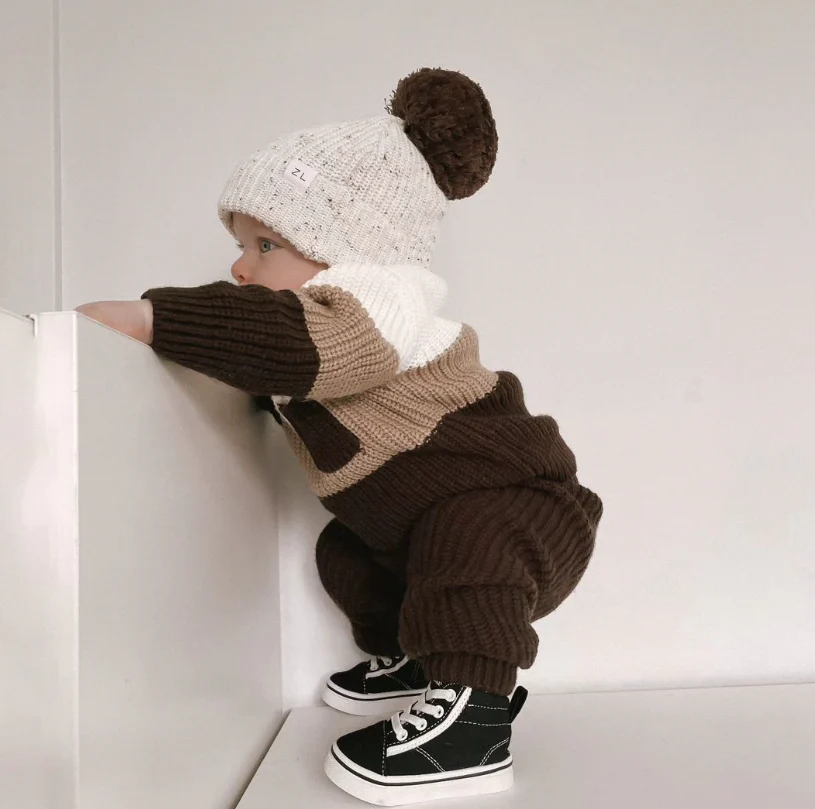 Knitted Pants & Jumper Set | Coffee - Image 2