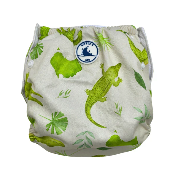 Little E & Co - Reusable Swim Nappy & Mini Wet Bag | Crocodiles - Image 3