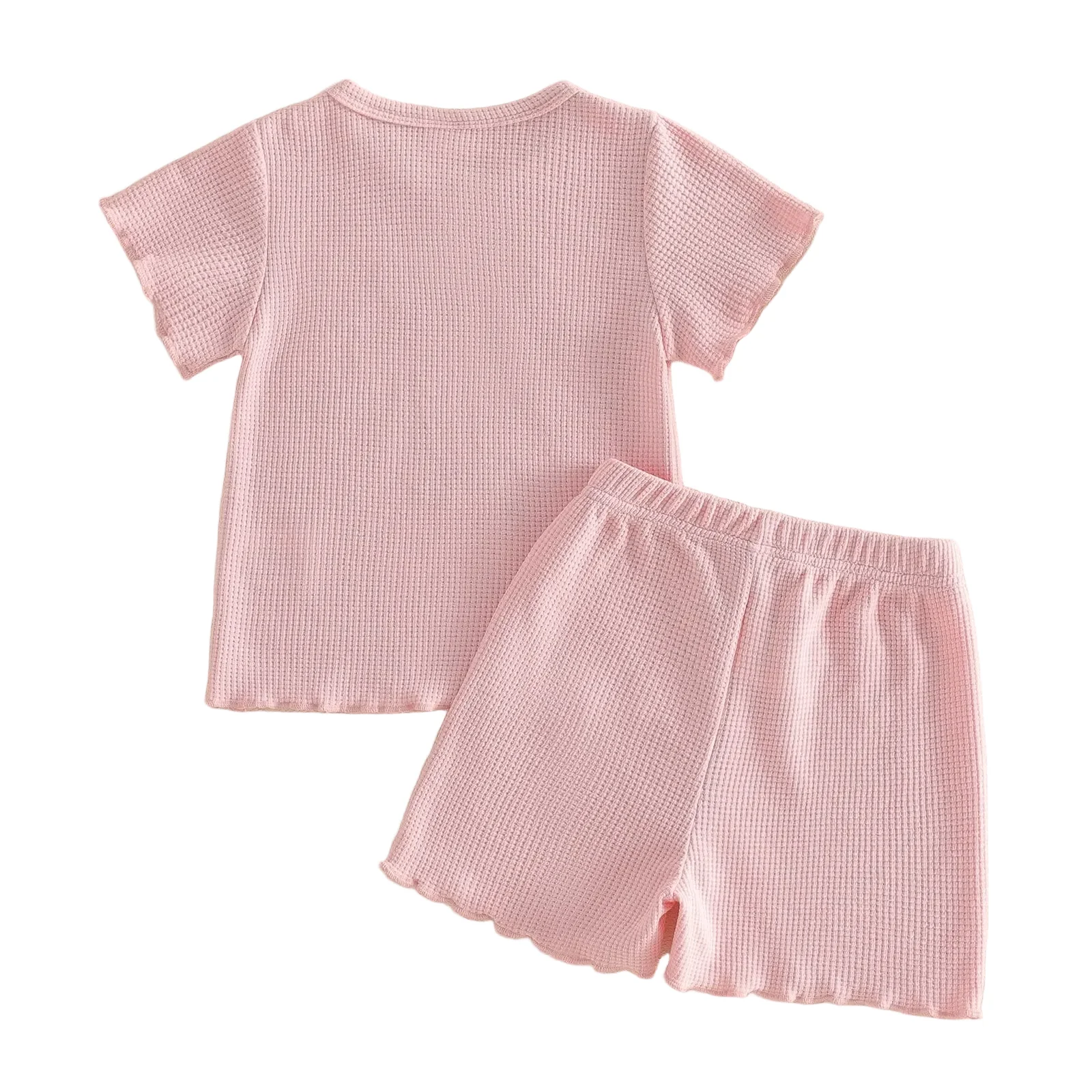 Daddy's Girl Waffle Bow Set | Pink - Image 3