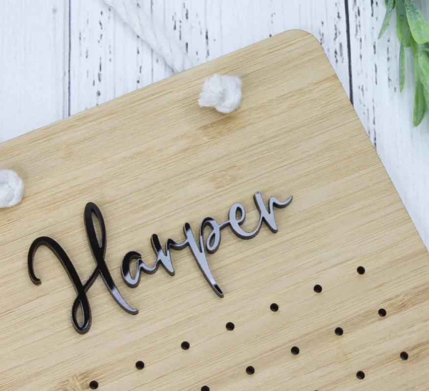 Meridian Etch - Personalised Bamboo Earring Board Small 15x30cm - Image 2